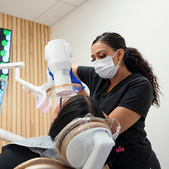 Dental technology in dental treatment room